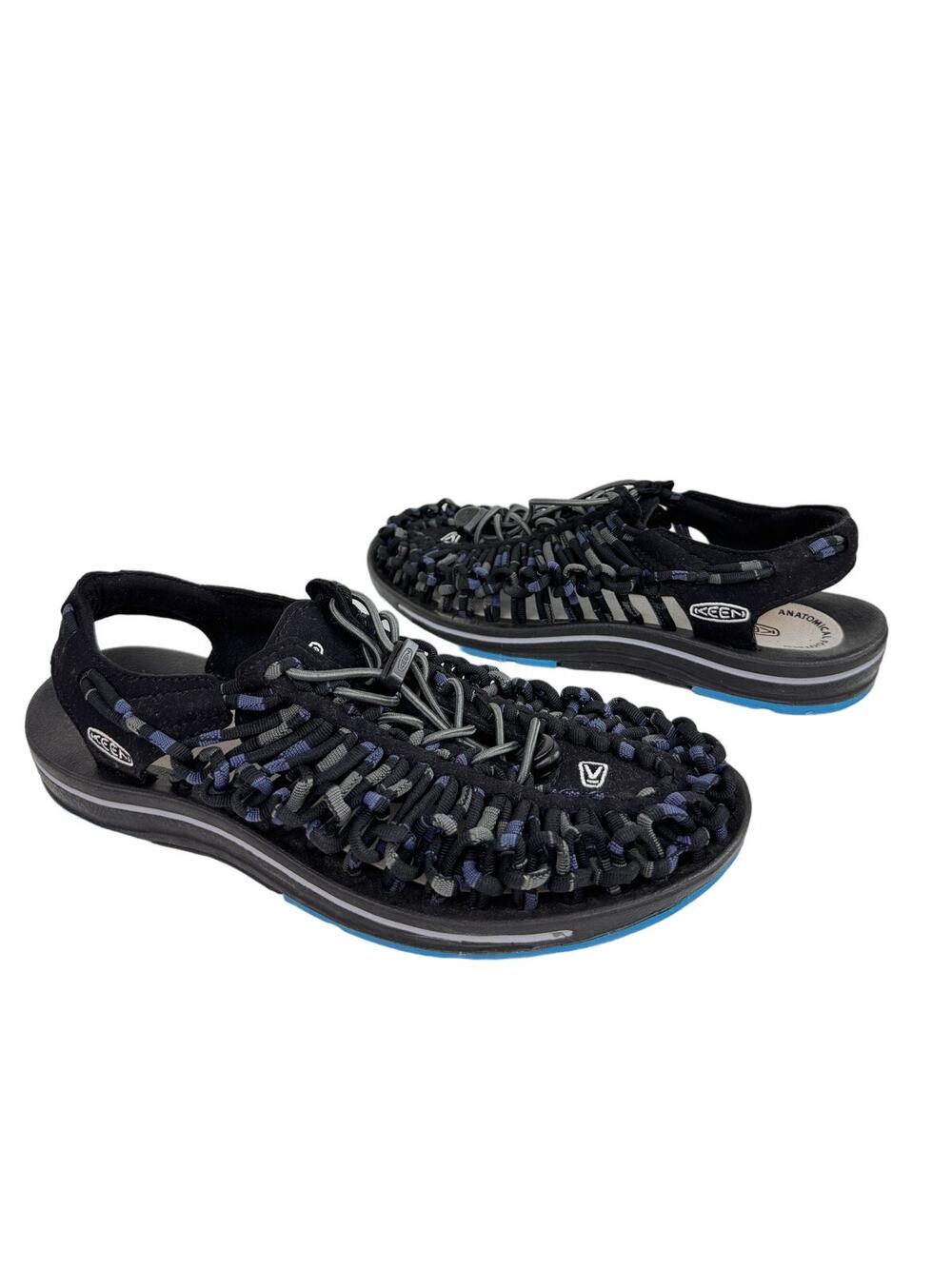 Keen Uneek Unisex Shoes Men 7 / 9 Black Braided Rope Hiking Sandals 1014617
